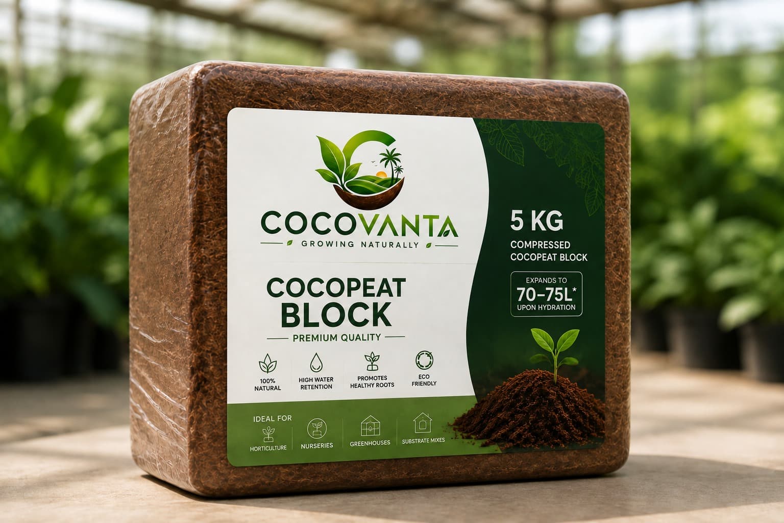 5 KG Cocopeat Blocks
